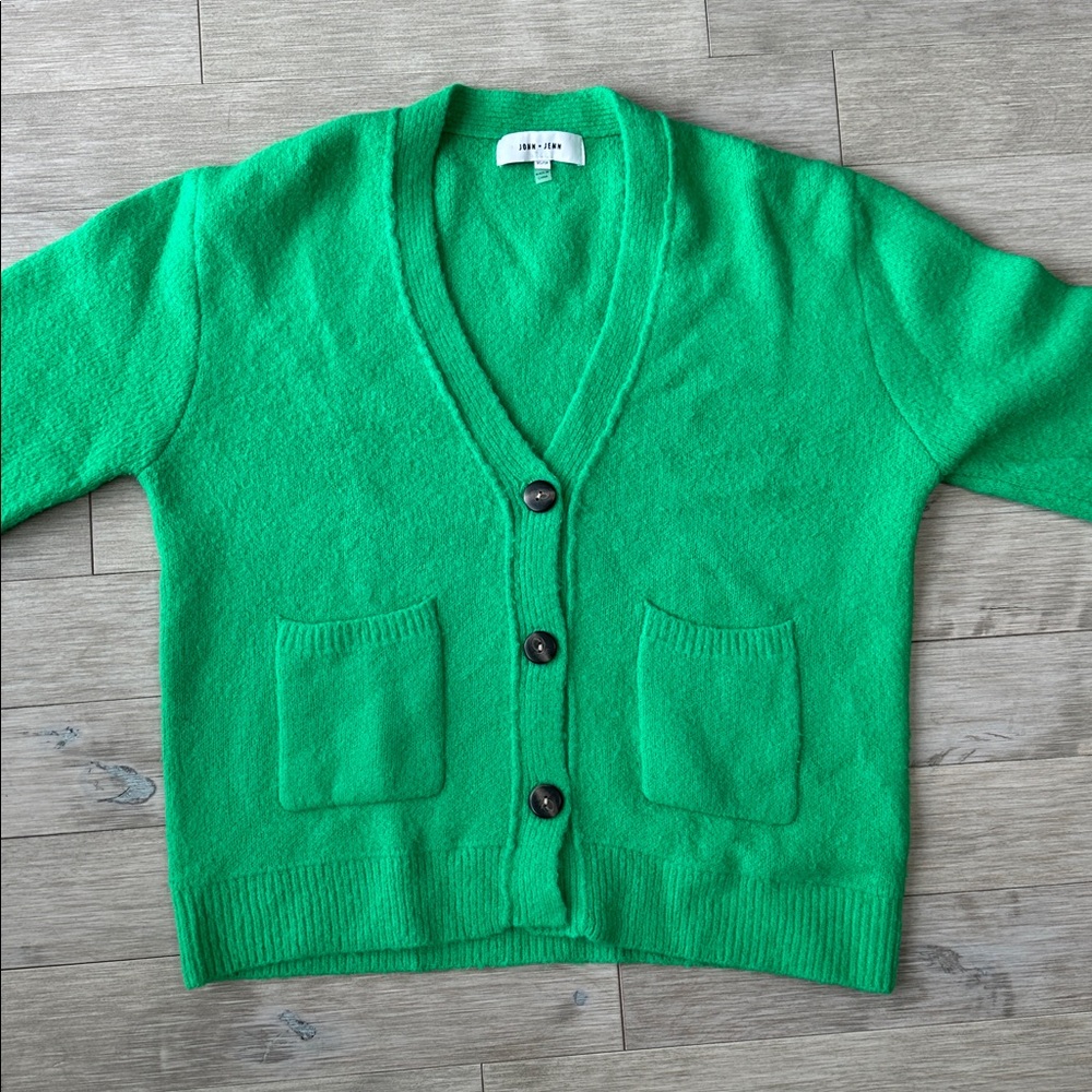 John + Jenn Anthropologie Green Cardigan XS